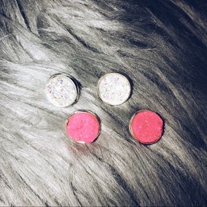 Druzy earring set